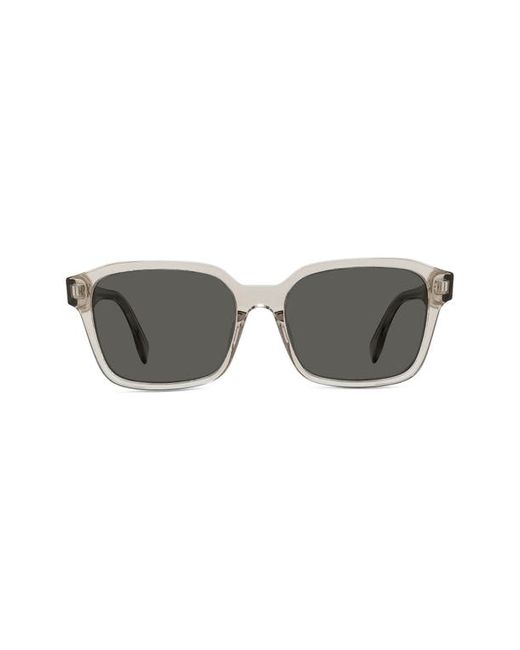 Fendi 57mm Rectangular Sunglasses in Grey/Other Smoke at