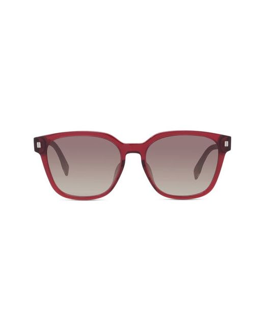 Fendi 55mm Round Sunglasses in Shiny Bordeaux Mirror at