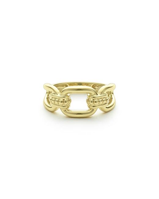 Lagos Signature Caviar Oval Link Ring in at