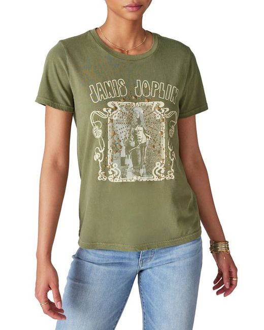 Lucky Brand Janis Joplin Embellished Graphic Tee in at