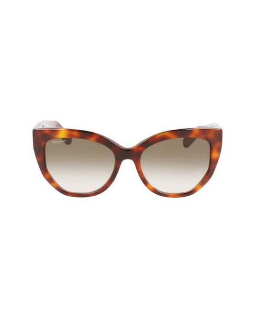 Salvatore Ferragamo 56mm Gradient Cat Eye Sunglasses in at