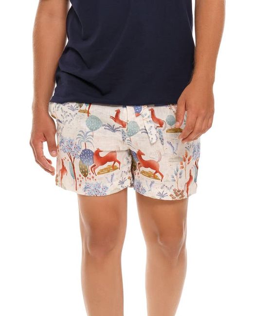 The Lazy Poet Ben Equus Linen Sleep Shorts in at
