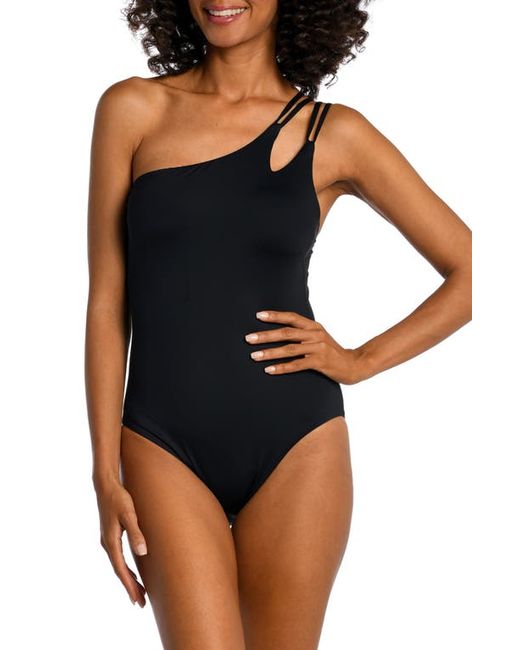 La Blanca Strappy One-Shoulder One-Piece Swimsuit in at