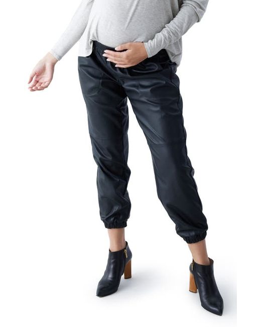 Ingrid & Isabel® Ingrid Isabel Faux Leather Maternity Joggers in at