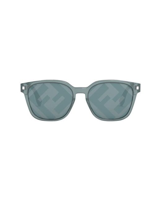 Fendi 55mm Square Sunglasses in Shiny Mirror at