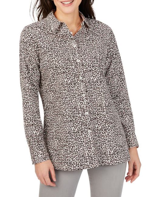 Foxcroft Journey Leopard Luxe Button-Up Shirt in at