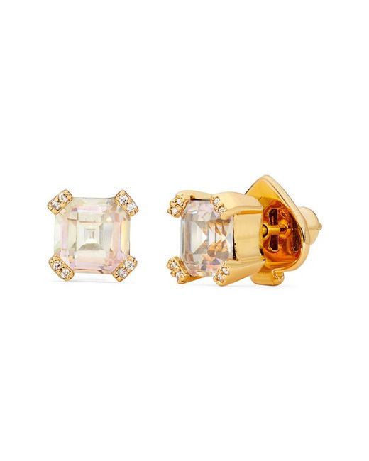 Kate Spade New York stud earrings in Clear/Gold. at