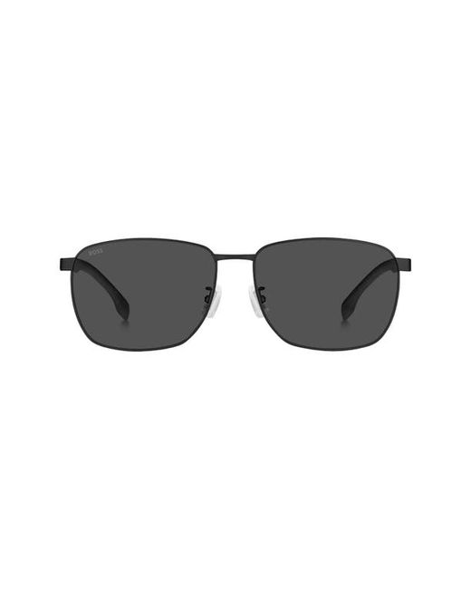 Boss 62mm Aviator Sunglasses in Matte Black Grey at