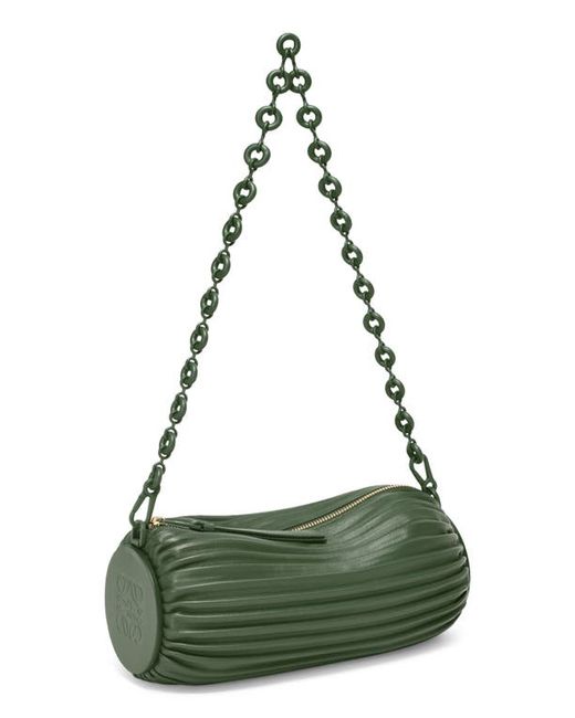 Loewe Pleated Leather Bracelet Pouch in at