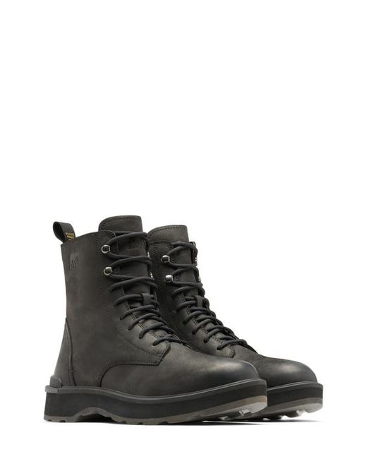Sorel Hi-Line Waterproof Lace-Up Boot in Jet at