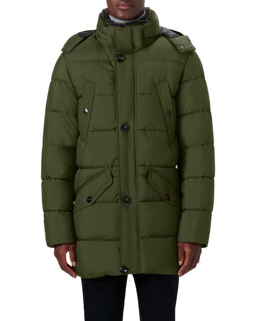 Bugatchi Faux Fur Collar Water Repellent Puffer Coat in at