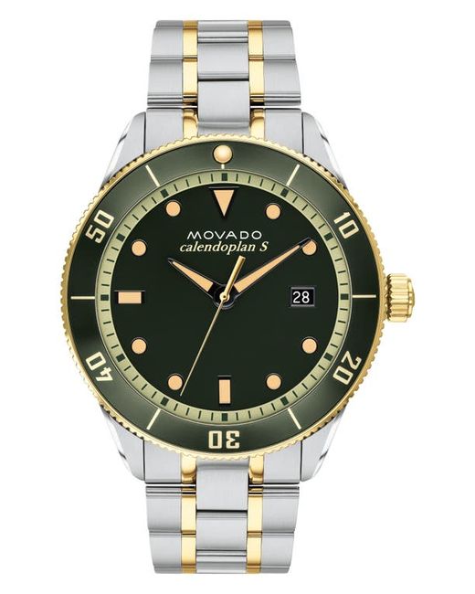 Movado Heritage Bracelet Watch 43mm in Gold/Green at