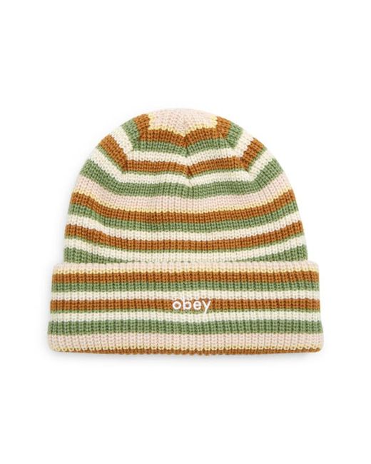 Obey Charlie Stripe Beanie in at
