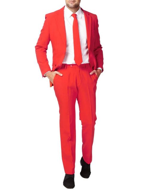 OppoSuits OppoSuit Devil Trim Fit Two-Piece Suit with Tie in at