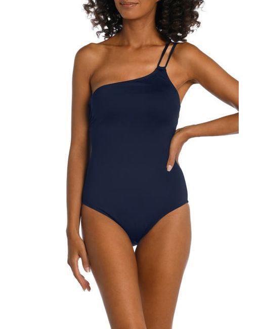 La Blanca Goddess One-Shoulder One-Piece Swimsuit in at