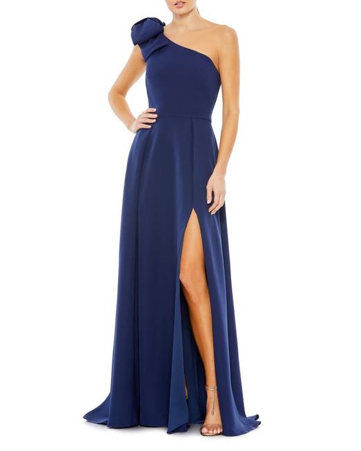 Ieena for Mac Duggal Bow One-Shoulder A-Line Gown in at