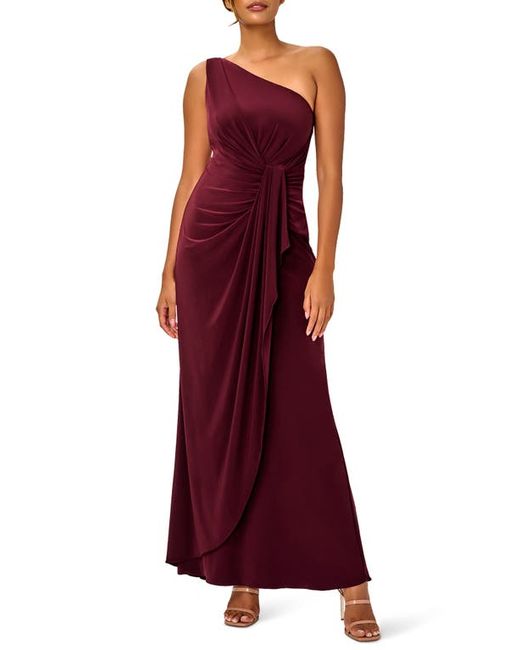 Adrianna Papell One-Shoulder Jersey Gown in at