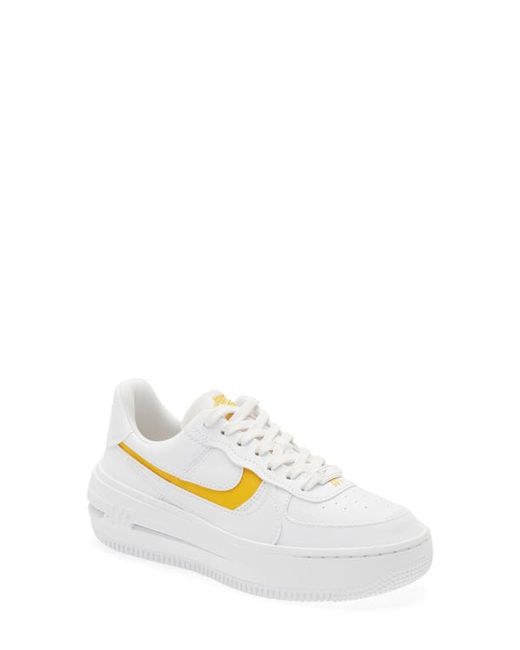 Nike Air Force 1 PLT. AF. ORM in Yellow/Ochre at
