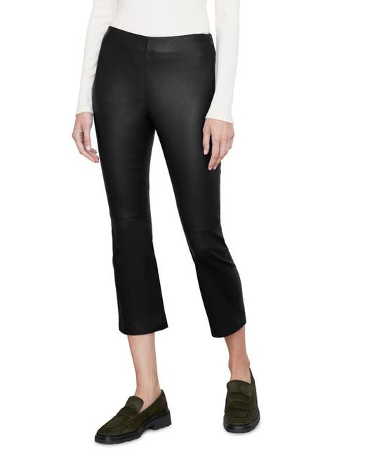 Vince Faux Leather Crop Flare Pull-On Pants in at