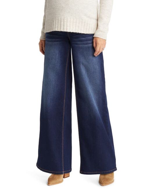 1822 Denim Over the Bump High Waist Wide Leg Maternity Jeans in at