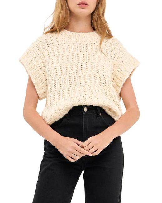 English Factory Chunky Cap Sleeve Sweater in at