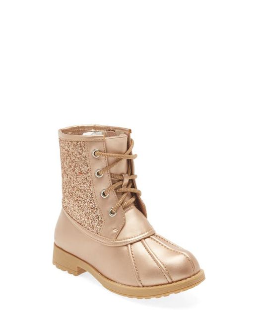 Dream Pairs Glitter Duck Boot in Rose/Gold at