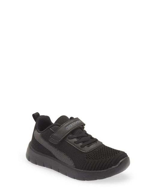 Dream Pairs Knit Low Top Sneaker in Black/Dark/Grey at