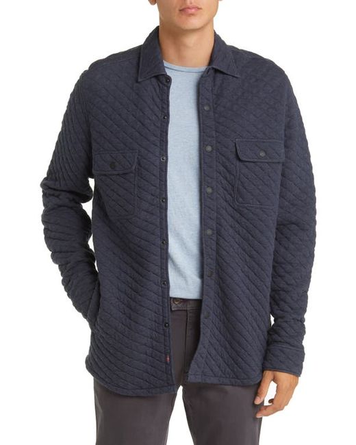 Faherty Epic Cotton Blend Quilted Shirt Jacket in at