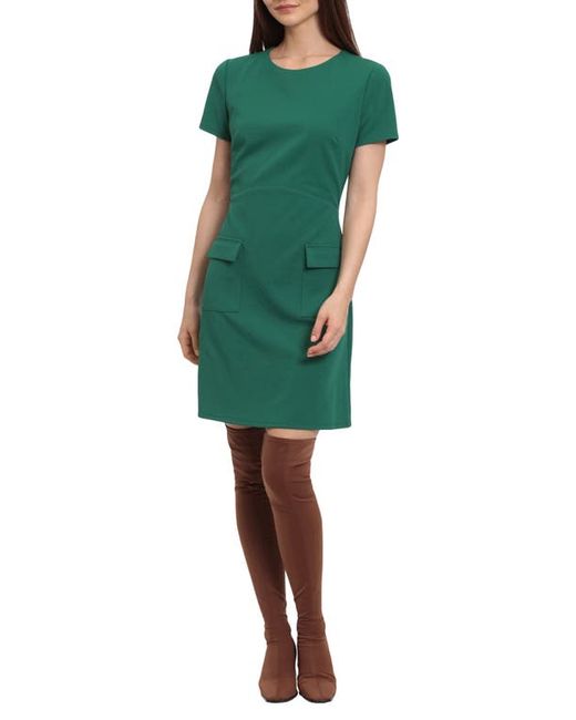 Donna Morgan For Maggy Patch Pocket Sheath Minidress in at