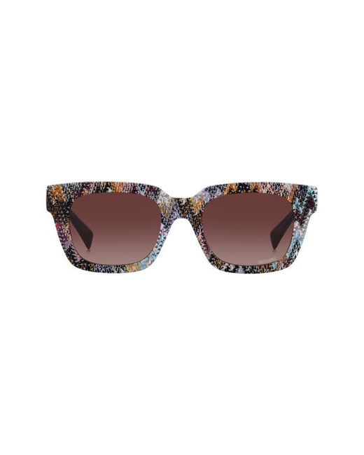 Missoni 56mm Rectangular Sunglasses in Burgundy Shaded at