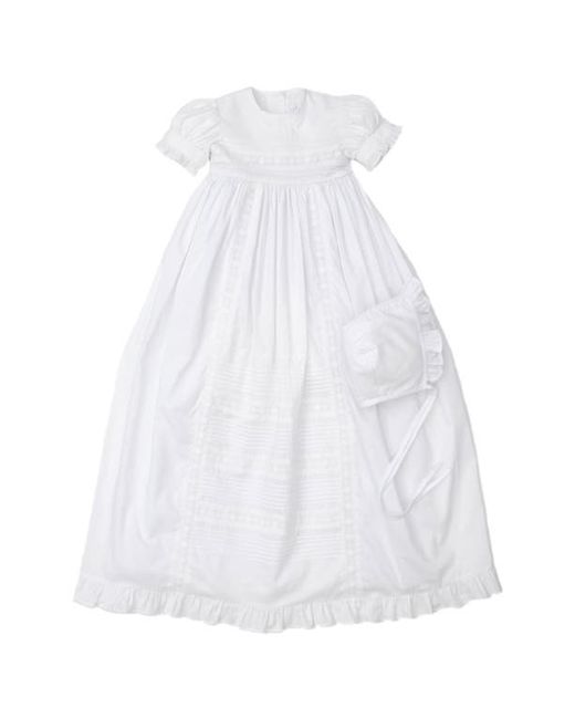 Kissy Kissy New Nicole Embroidered Cotton Christening Gown Bonnet in at