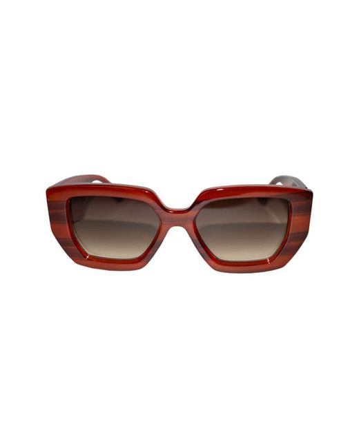 Fifth & Ninth Rue 67mm Polarized Square Sunglasses in Mahogany at