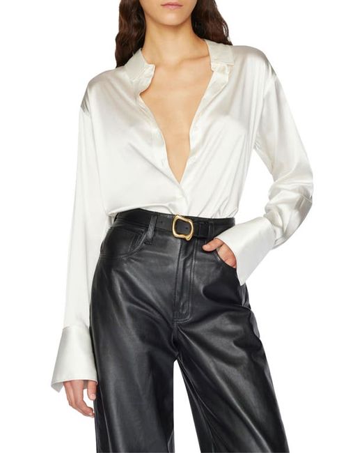 Frame The Standard Stretch Silk Button-Up Shirt in at