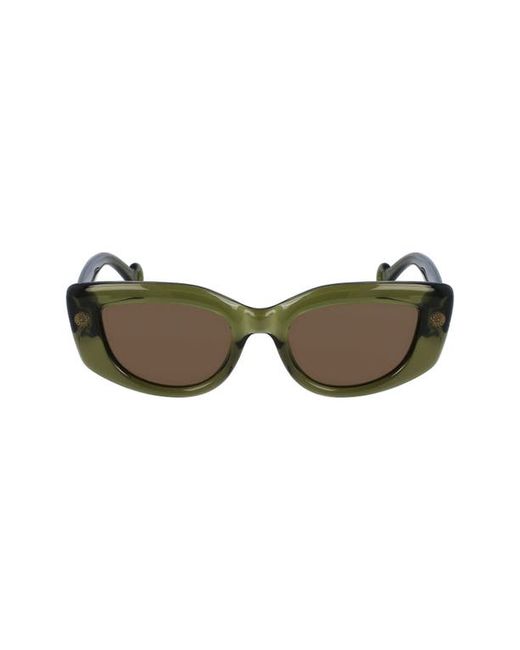 Lanvin Daisy 50mm Rectangle Sunglasses in at