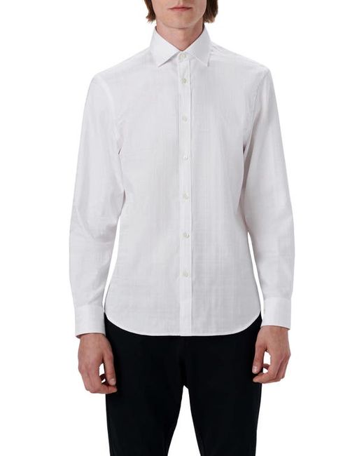 Bugatchi Shaped Fit Stretch Cotton Button-Up Shirt in at