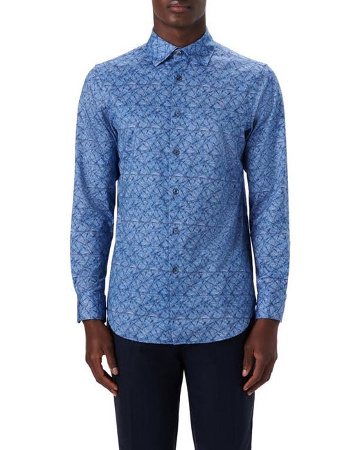 Bugatchi OoohCotton Tech Abstract Print Button-Up Shirt in at