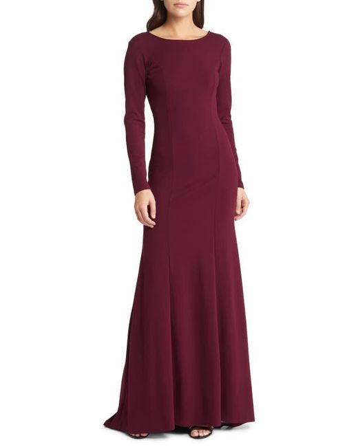 Lulus Wait For Me Open Back Long Sleeve Body-Con Gown in at
