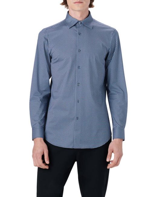 Bugatchi OoohCotton Abstract Print Tech Button-Up Shirt in at