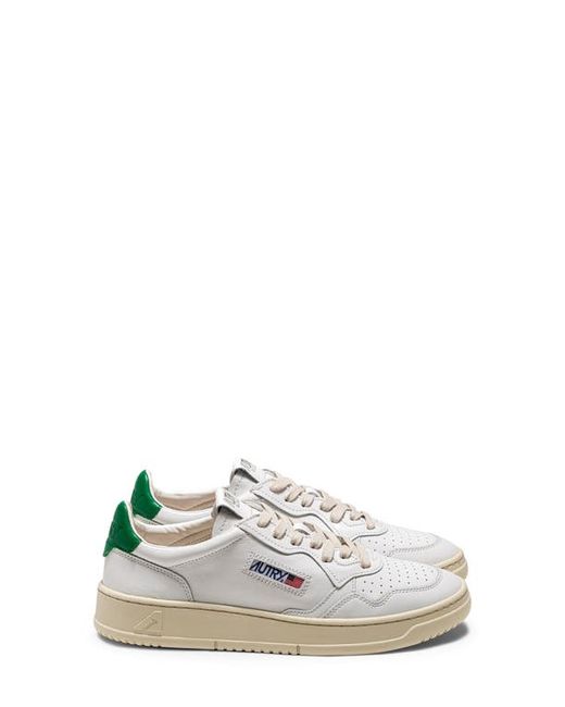 Autry Medalist Low Sneaker in White Leather at