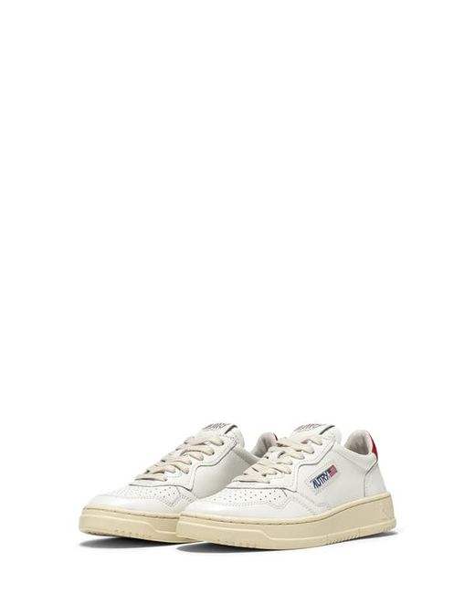 Autry Medalist Low Sneaker in White Leather at