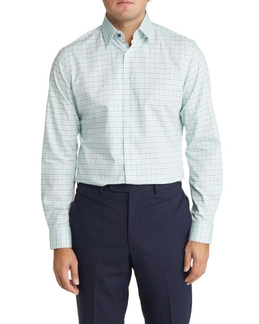 Duchamp Tailored Fit Plaid Dress Shirt in at