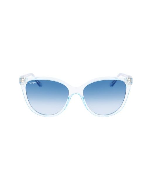 Salvatore Ferragamo 57mm Gradient Cat Eye Sunglasses in at