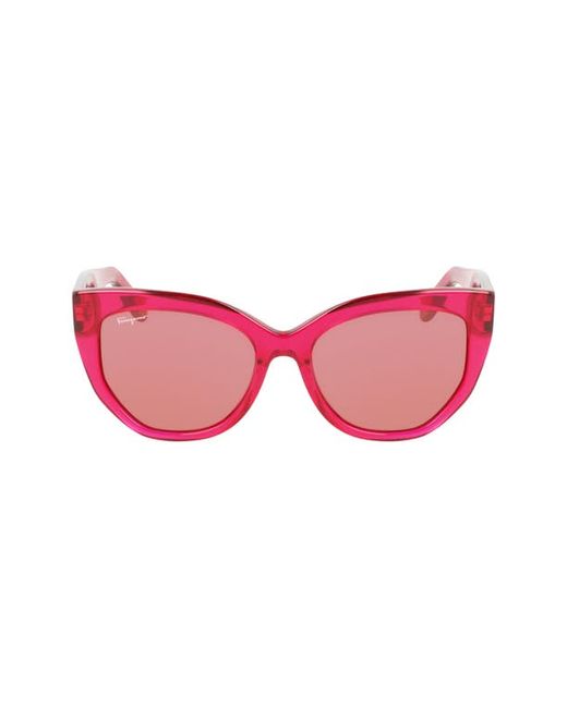 Salvatore Ferragamo 56mm Gradient Cat Eye Sunglasses in at