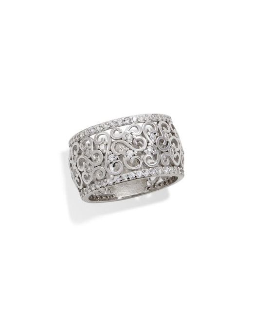 Savvy Cie Jewels Sterling Silver Cubic Zirconia Band Ring in at