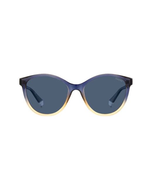 Polaroid 54mm Polarized Round Sunglasses in Blue at
