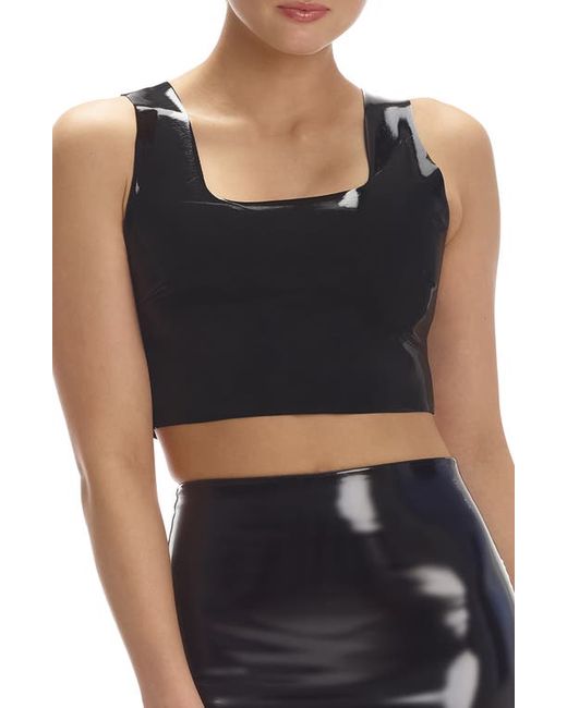 Commando Patent Faux Leather Crop Top in at