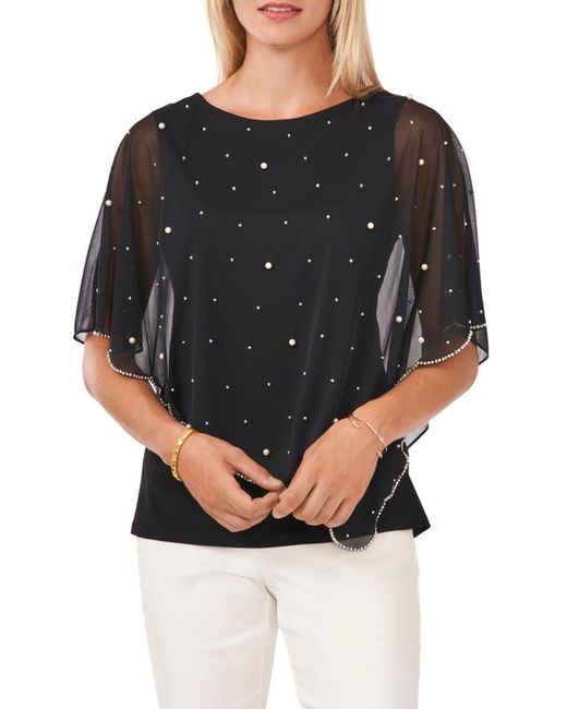 Chaus Beaded Overlay Jersey Top in at