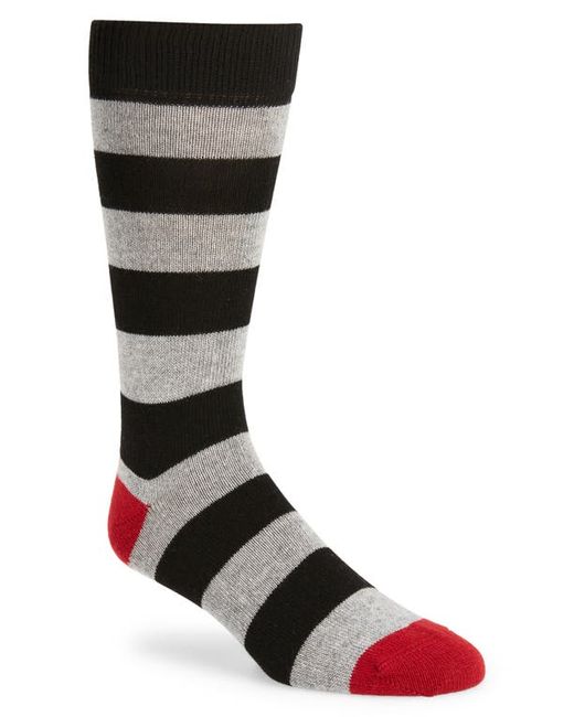 Lorenzo Uomo Rugby Stripe Dress Socks in at