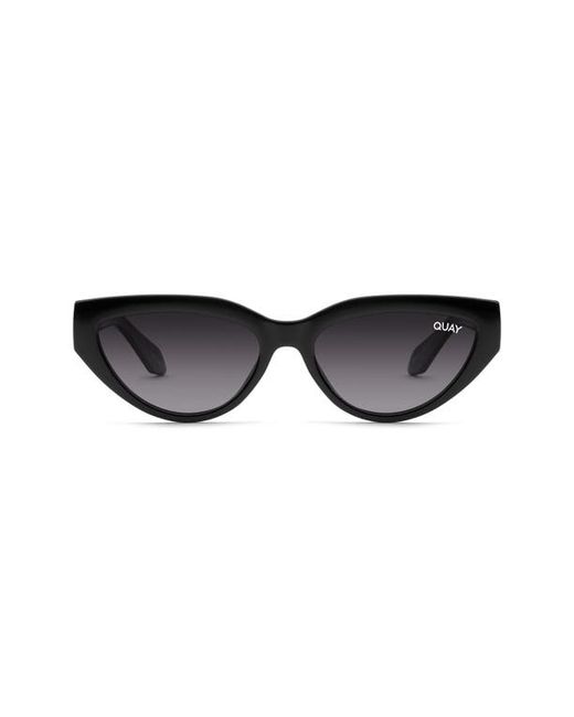 Quay Australia Narrow Down 37mm Polarized Cat Eye Sunglasses in Smoke at
