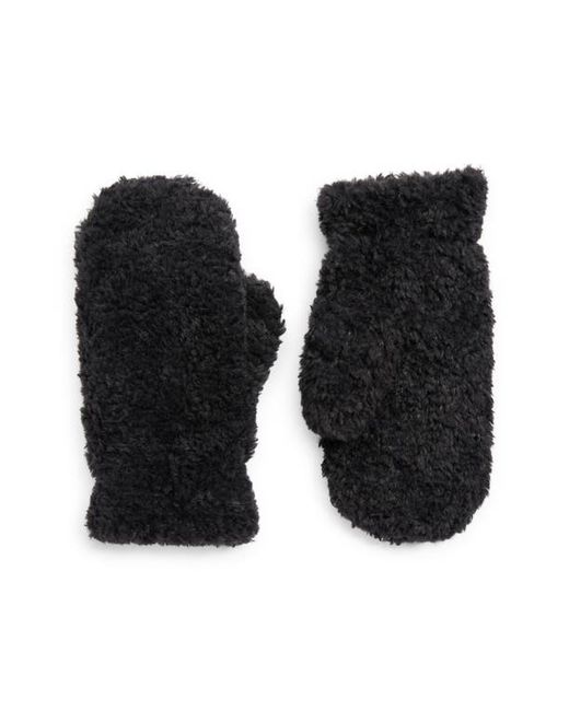 Open Edit Faux Shearling Mittens in at